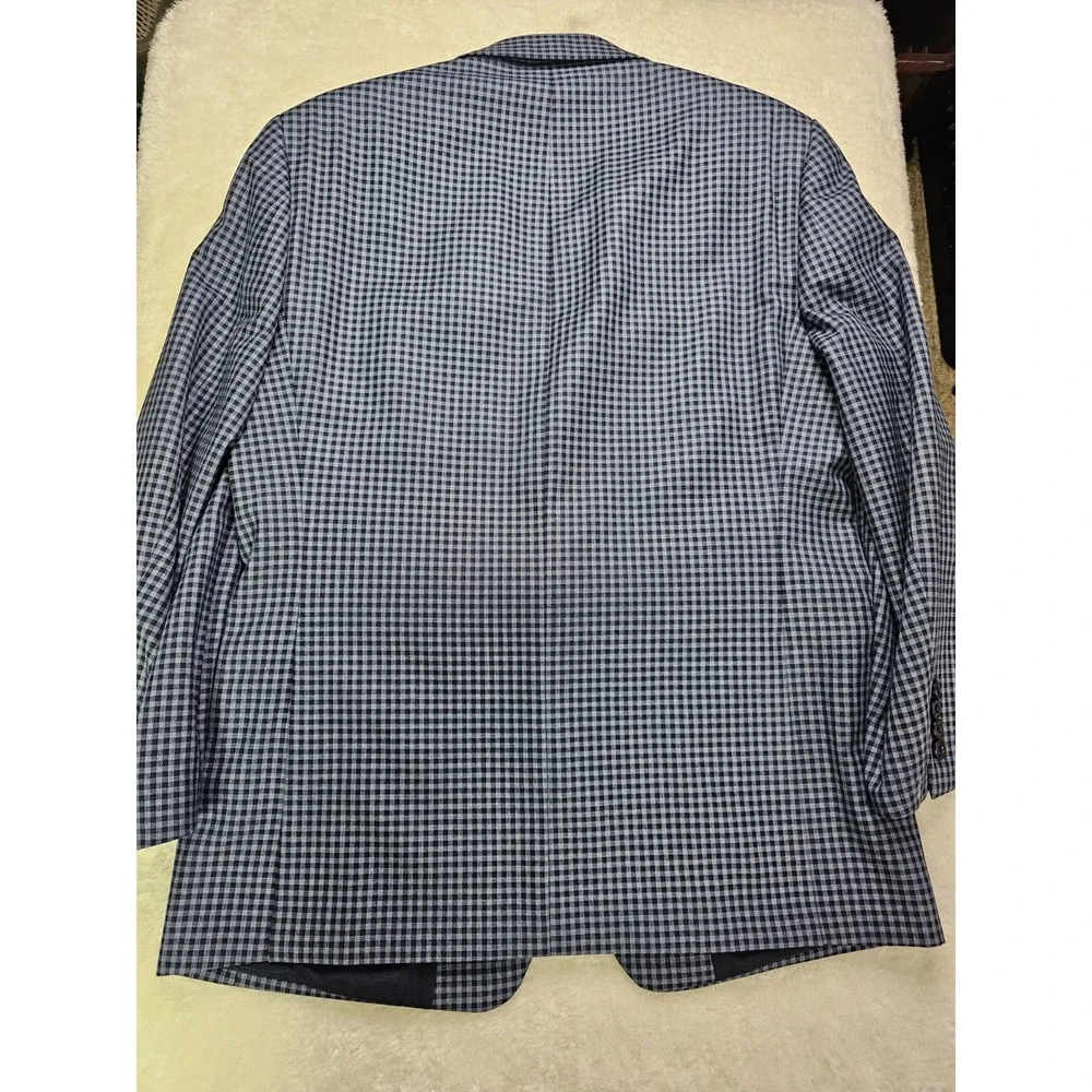 Michael Kors Mens Classic Fit Sport Coat Blazer 40 R Blue‎ Checked